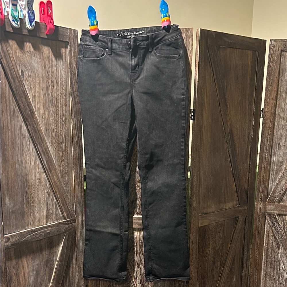 Maurices Women's Straight Leg Black Jeans